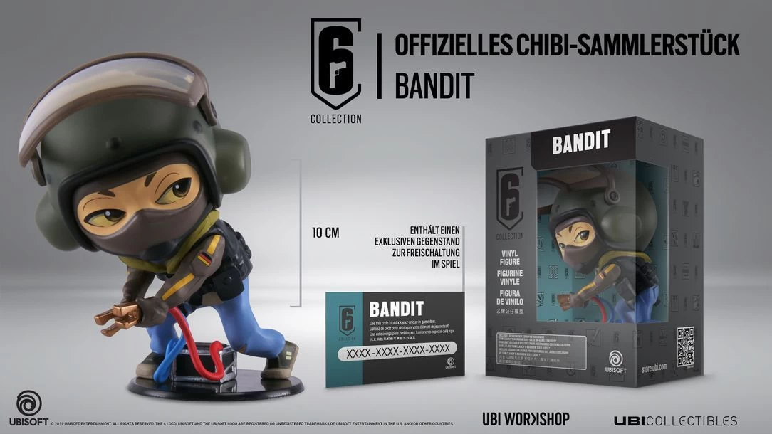 Ubisoft Six Collection 3 - Bandit 10cm Vinyl Figur 3 Ubisoft Six Collection 3 - Bandit 10cm Vinyl Figur