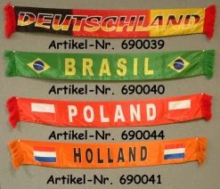 Diverse Fanschal Brasilien (Seidenoptik)