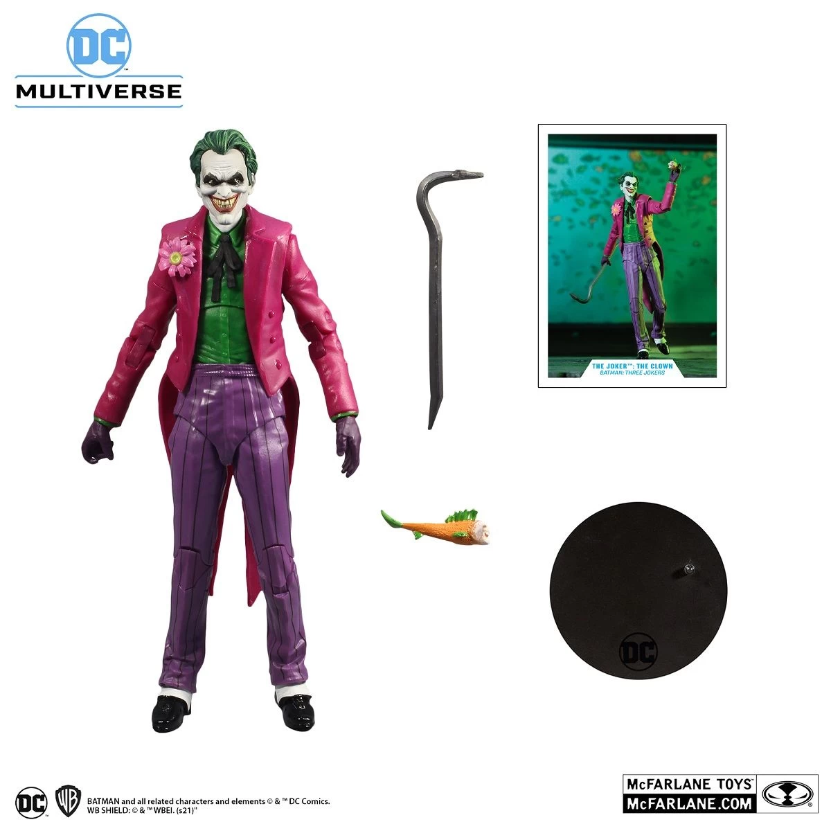 DC Multiverse - The Joker (The Clown) - Three Jokers - Actionfigur 3 DC Multiverse - The Joker (The Clown) - Three Jokers - Actionfigur