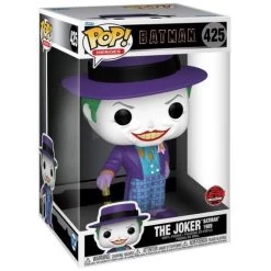 FUNKO POP! - The Joker With Hat Figur - Batman 1989 25cm -Charakterpuppen Geschäft 425 funko pop figure dc comics the joker batman 1989 supersized box