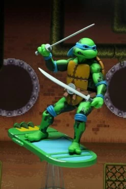 NECA TMNT: Turtles In Time - Leonardo Actionfigur -Charakterpuppen Geschäft 54106 1