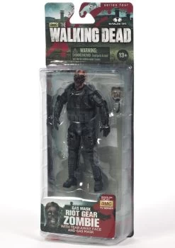 The Walking Dead TV Series 4 - Figur Gas Mask Riot Gear Zombie