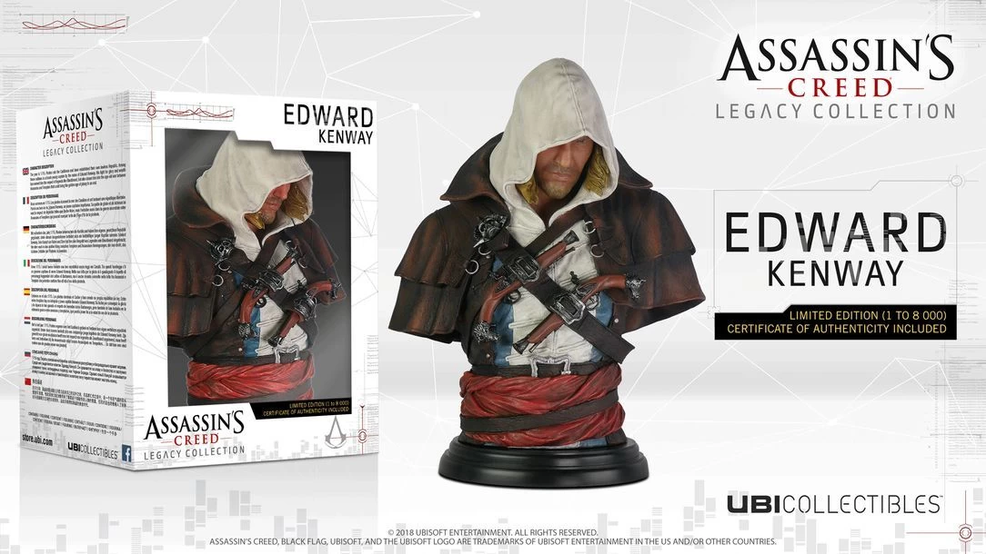 Ubisoft Assassins Creed Büste - Legacy Collection Edward Kenway 3 Ubisoft Assassins Creed Büste - Legacy Collection Edward Kenway