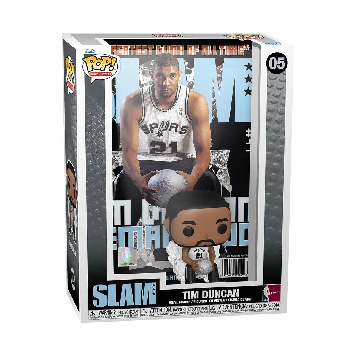 FUNKO POP! - Tim Duncan - NBA San Antonio Spurs (Cover Slam) 4 FUNKO POP! - Tim Duncan - NBA San Antonio Spurs (Cover Slam) – Bild 2